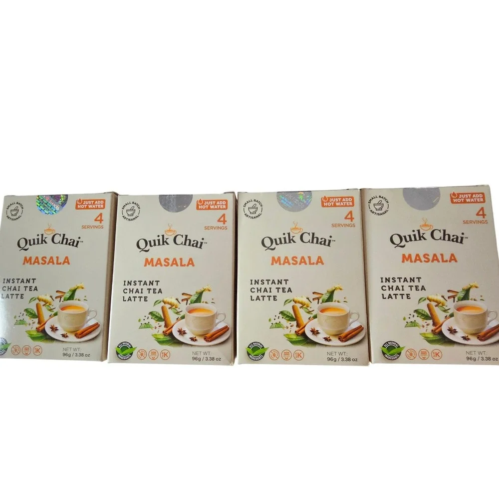 Quik Chai Masala Instant Chai Tea Latte 4 Boxes 16 Servings Total Artisanal Mix